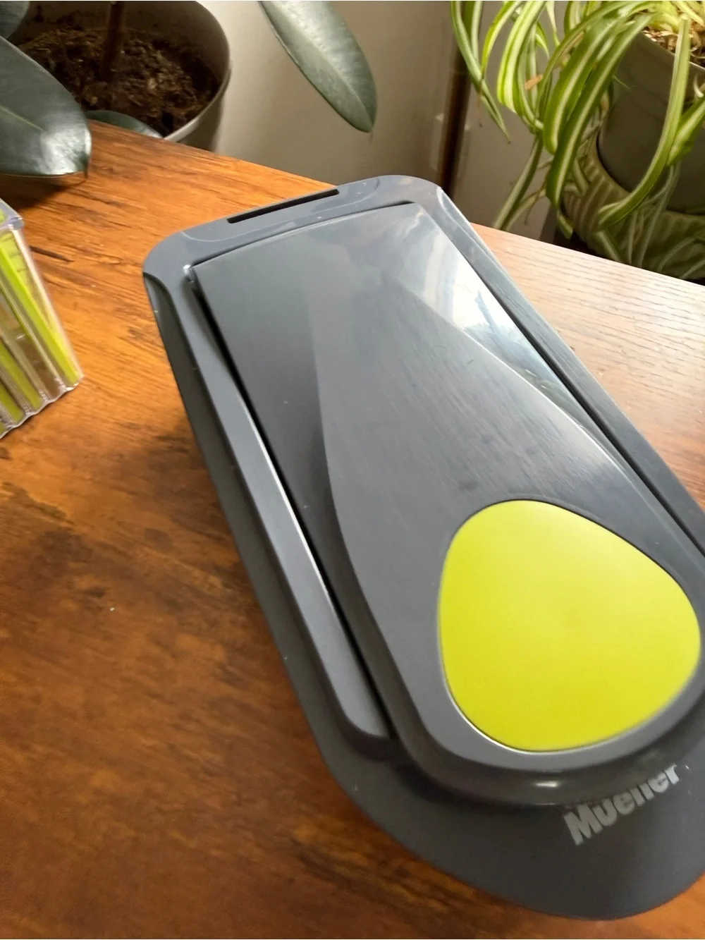 Mandoline Slicer and Interchangeable Blade Set - Green and Black